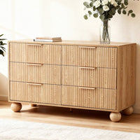 Pinecrest 6-Drawer Pine Tallboy Dresser