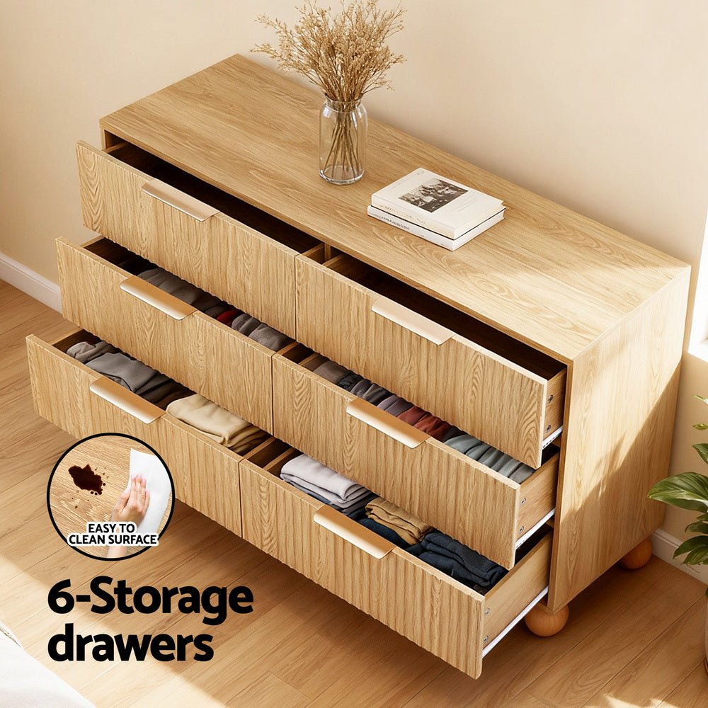Pinecrest 6-Drawer Pine Tallboy Dresser – product view 2