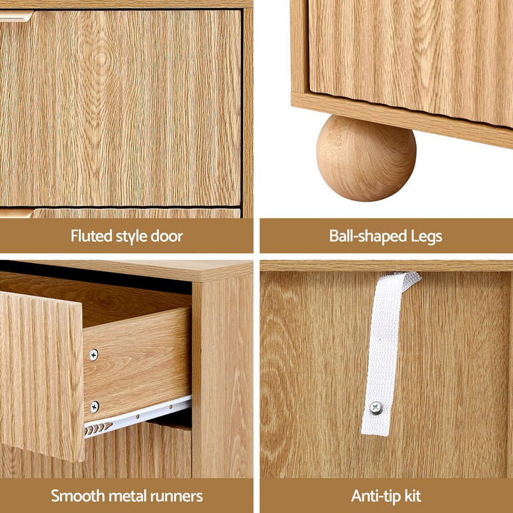 Pinecrest 6-Drawer Pine Tallboy Dresser – product view 5