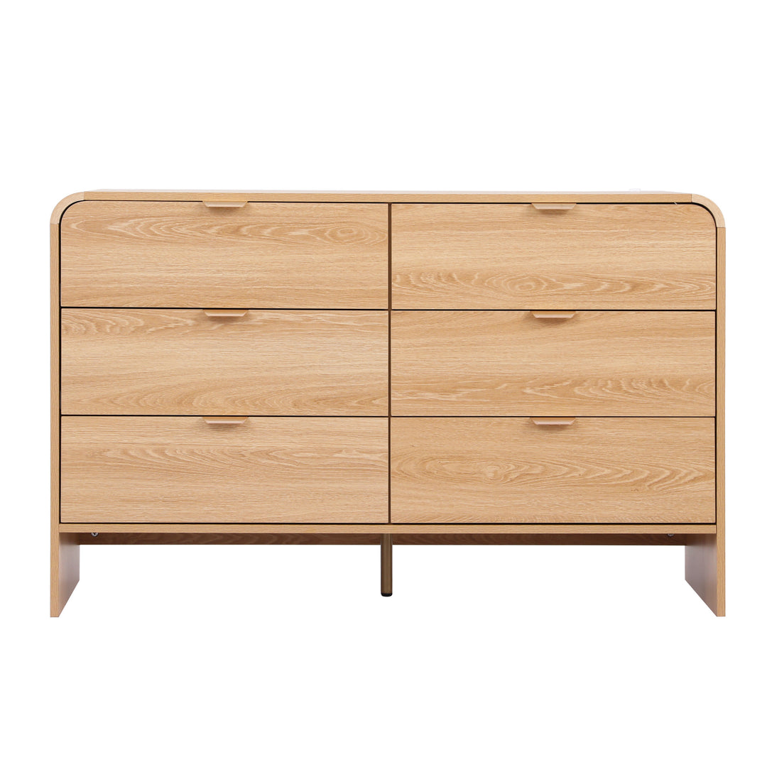 Havenridge 6-Drawer Fluted Pine Dresser – product view 4