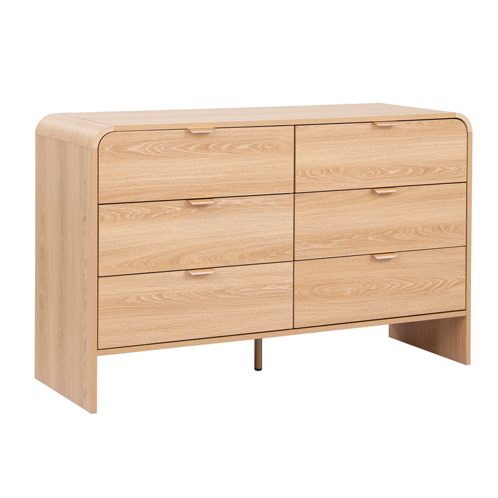 Havenridge 6-Drawer Fluted Pine Dresser – product view 9