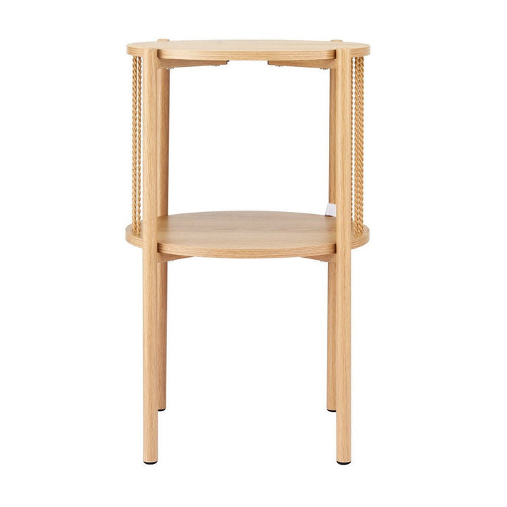 Nora 2-Tier Round Coffee Table – Natural Wood – product view 5