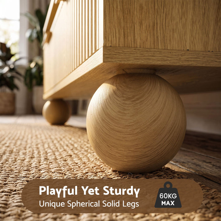 Elara 90cm Fluted Storage Coffee Table – Natural – product view 6