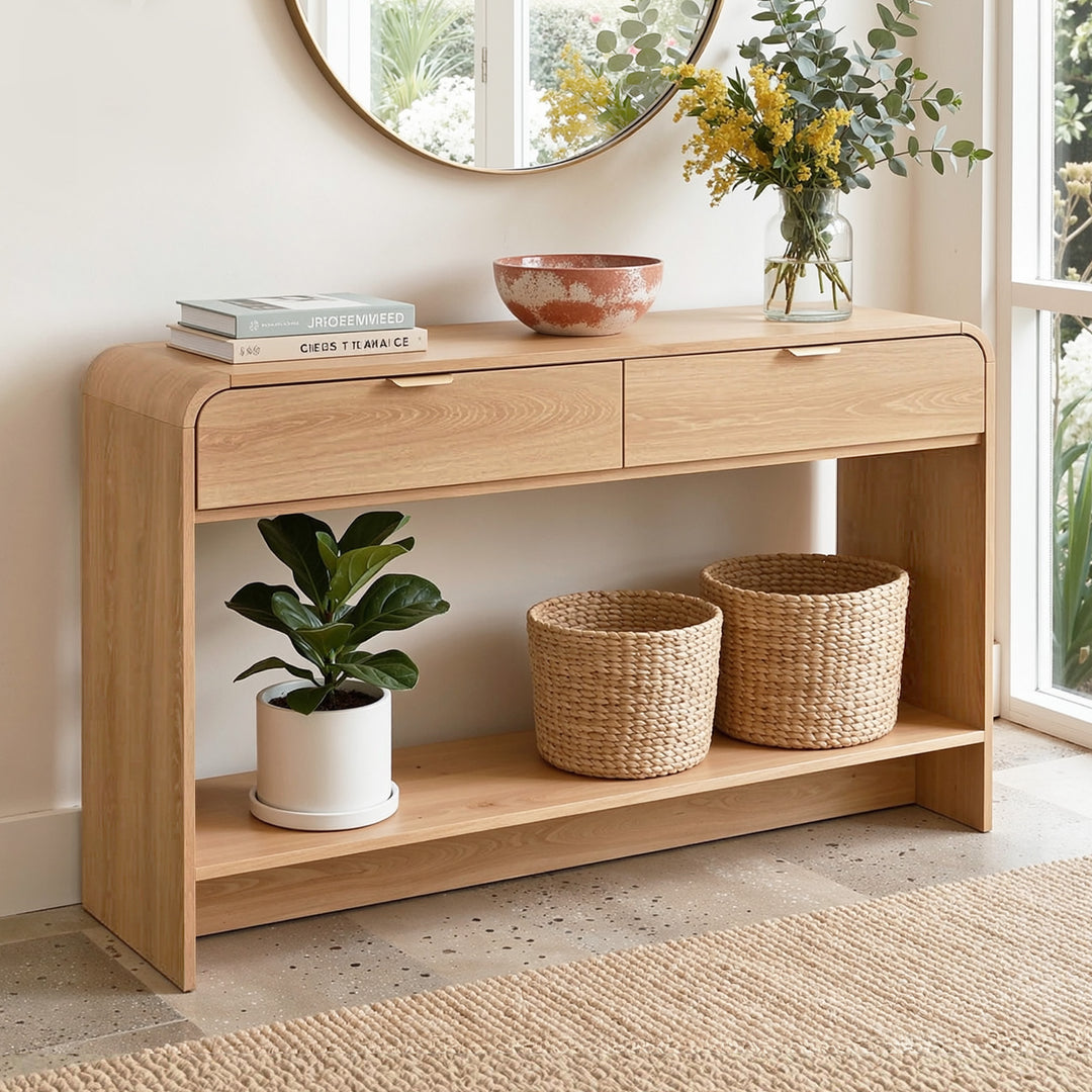 Harper Pine 120cm 2-Drawer Console Table