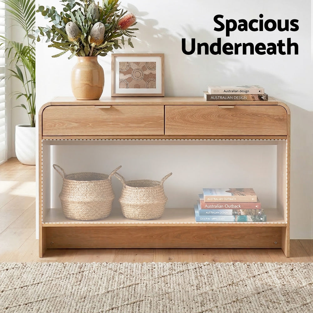 Harper Pine 120cm 2-Drawer Console Table – product view 2