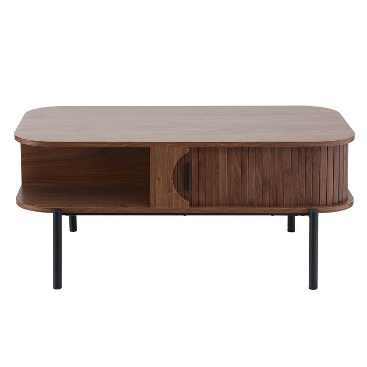 Hudson Storage Coffee Table – Walnut – product view 4