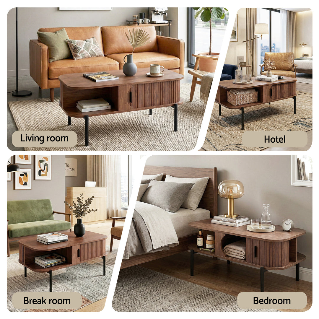 Hudson Storage Coffee Table – Walnut – product view 7