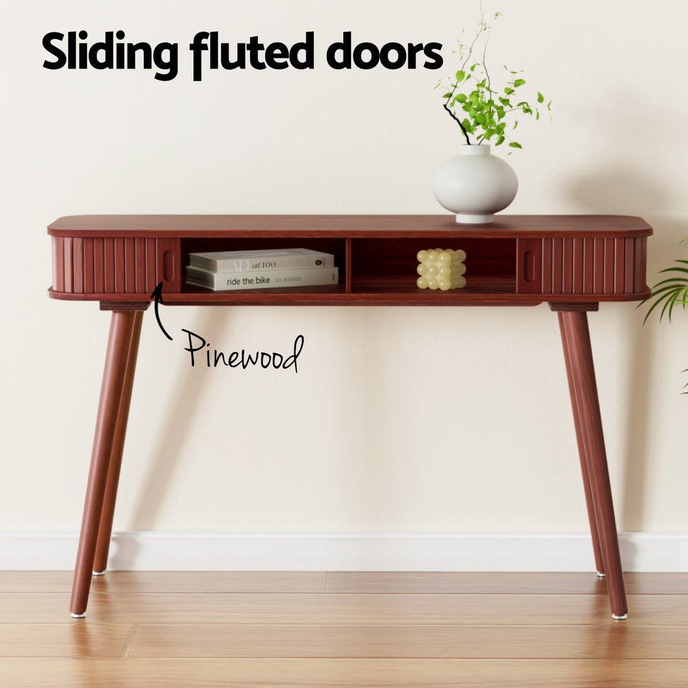 Flute Walnut Console Table | Greenora Living Australia