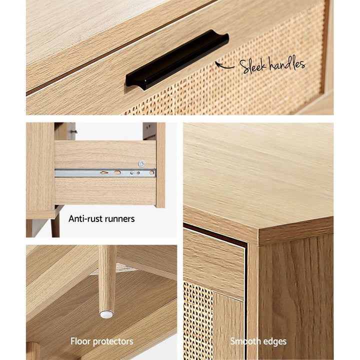 Willow 6-Drawer Rattan Lowboy Dresser – product view 7