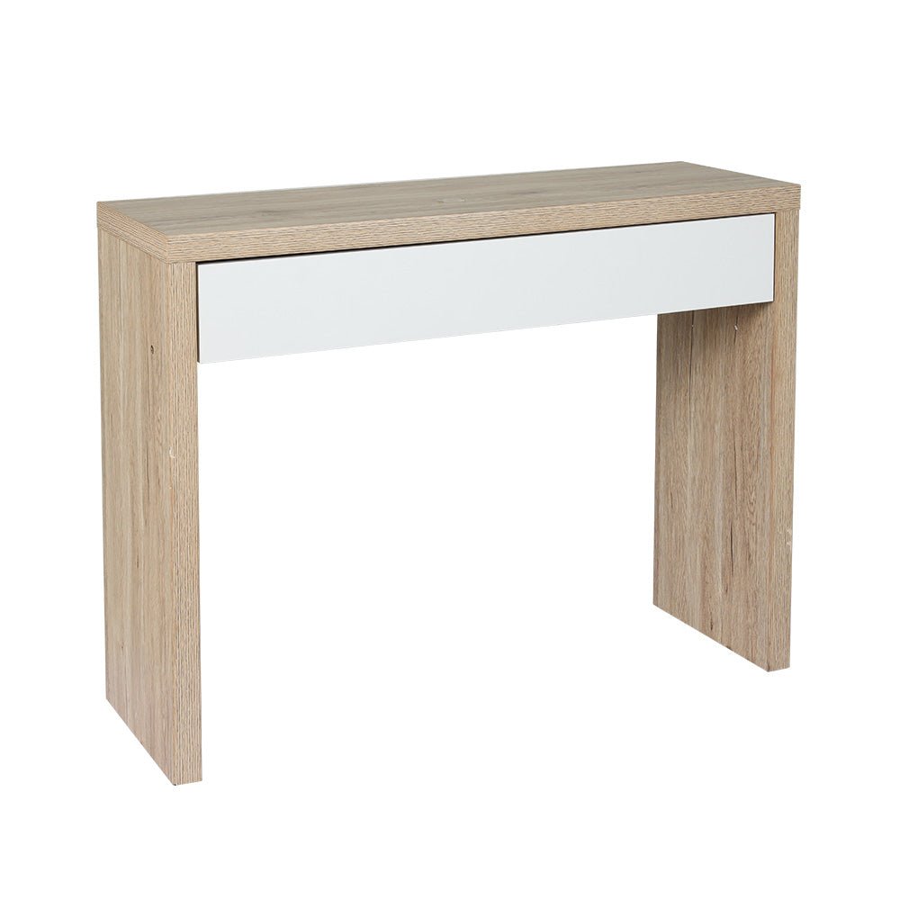 Sora White &amp; Pine Console Table with Drawer – product view 3