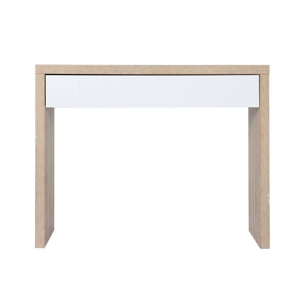 Sora White &amp; Pine Console Table with Drawer – product view 5