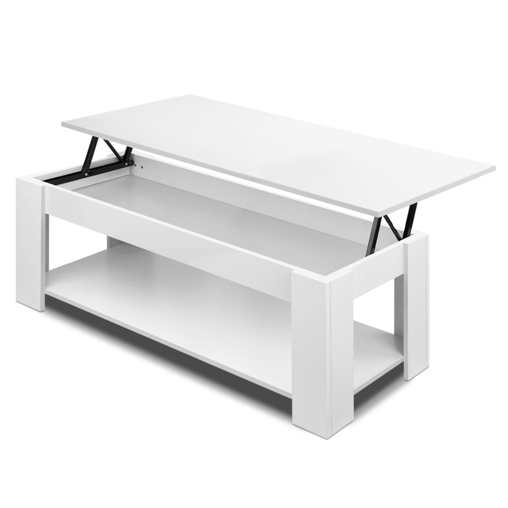 Arlo Lift-Top Storage Coffee Table – White – product view 8