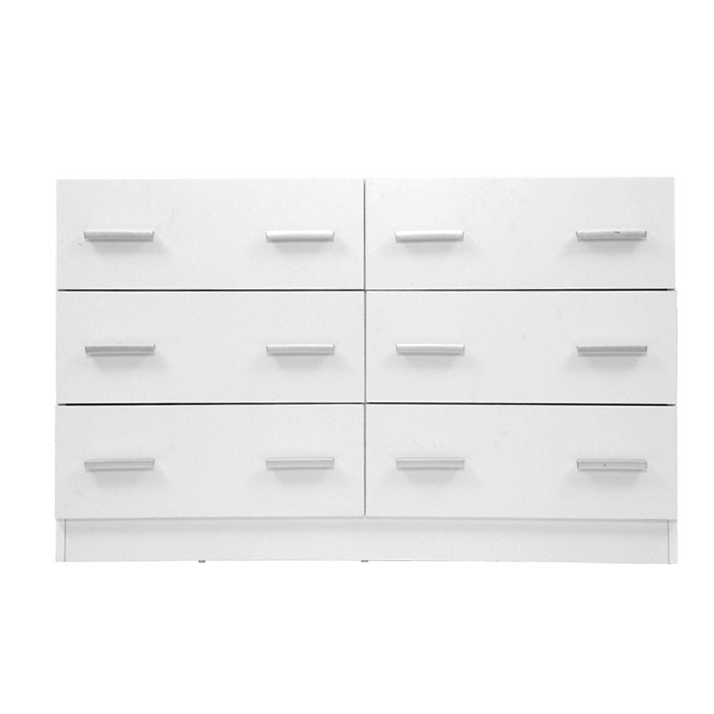 Nola 6-Drawer White Lowboy Dresser – product view 5