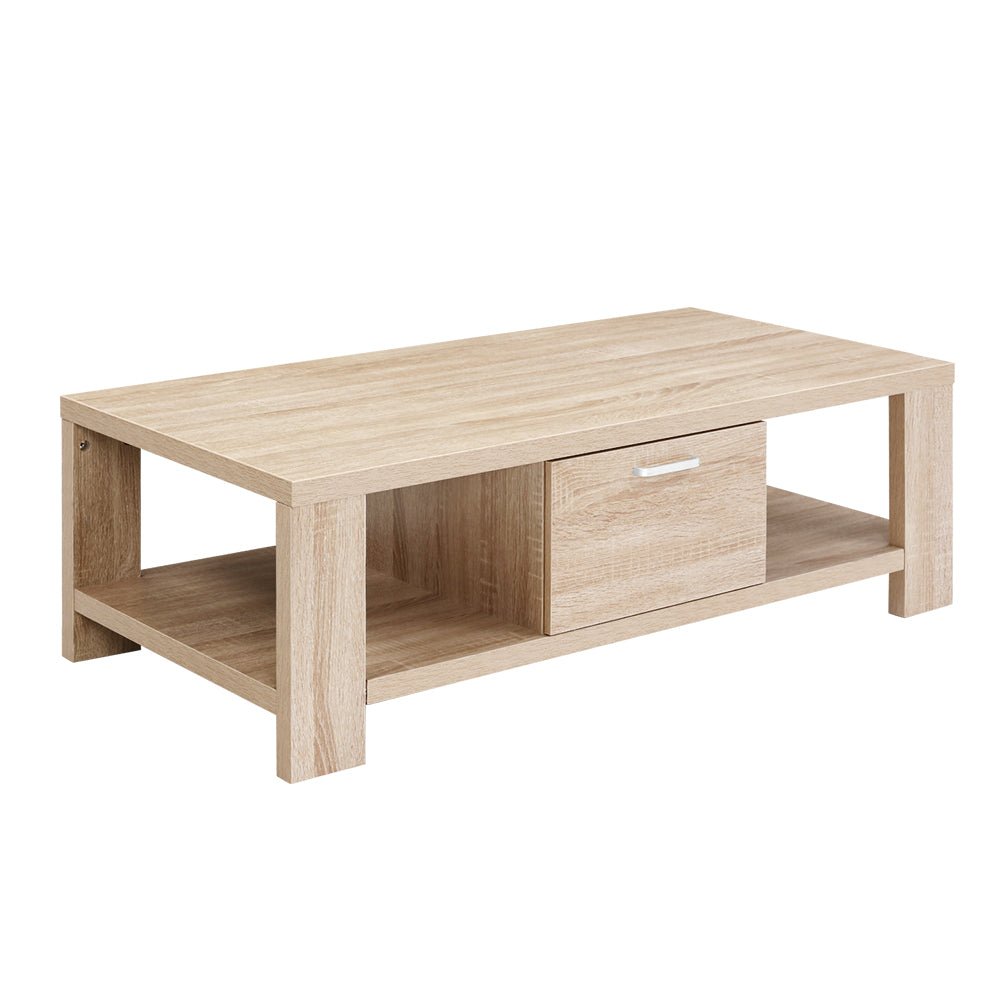Maxi Oak Coffee Table with Drawer – product view 7