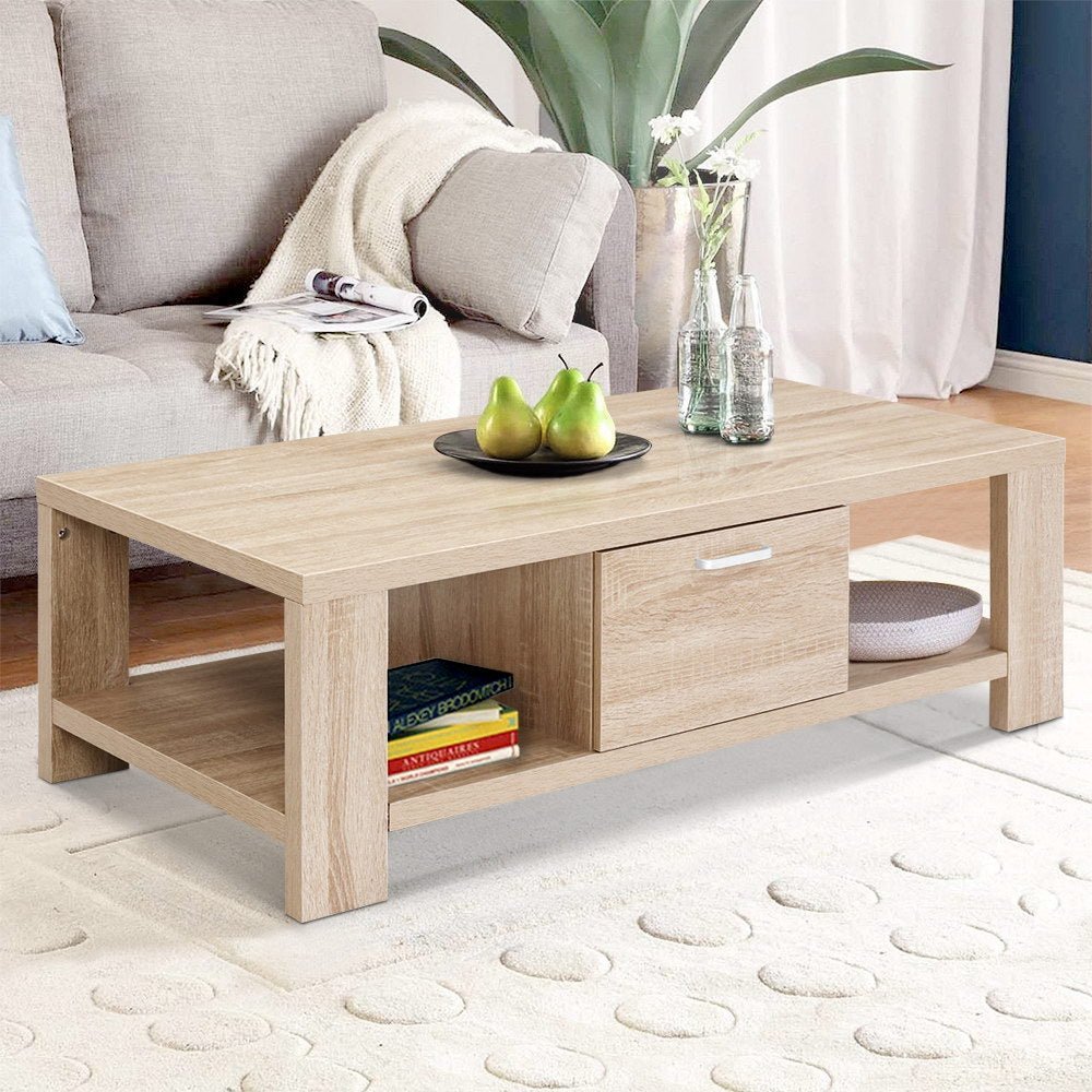 Maxi Oak Coffee Table with Drawer