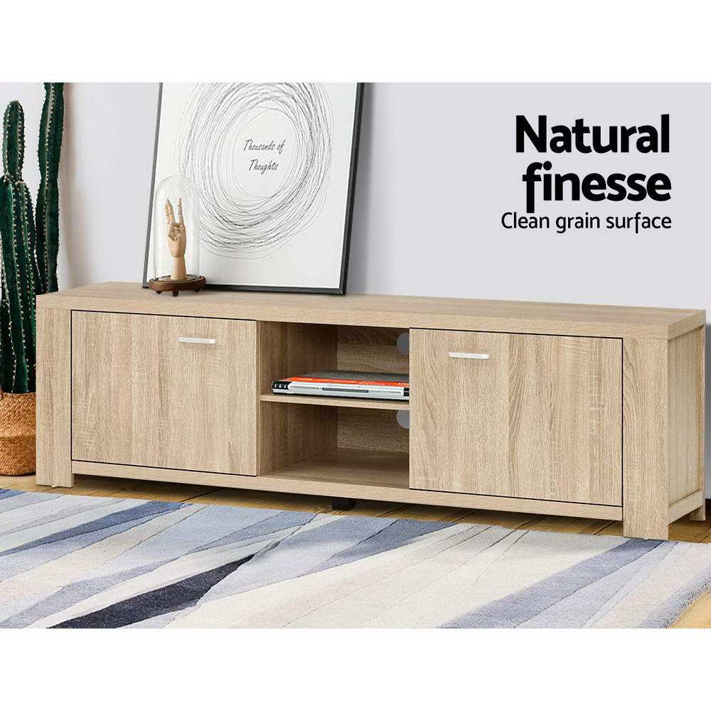 Maxi Pine TV Unit | 160cm, 2 Deep Cabinets, 2 Open Shelves & 30mm Honeycomb Board | Greenora Living Australia