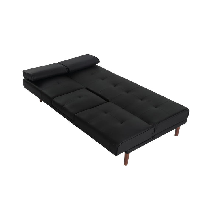Urban Comfort 3-Seater Sofa Bed | Click-Clack, Built-In Table &amp; Cup Holders | Black | Greenora Living Australia