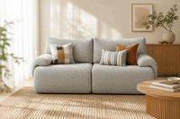 Dune 2 Seater Sofa – No Assembly, Light Grey