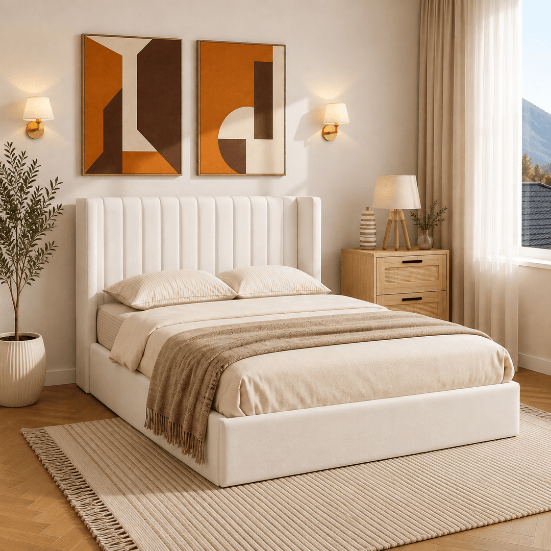 Celeste Luxe Queen Bedroom Package – Bed, Mattress & FREE Bedside Table