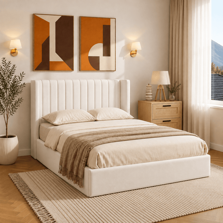 Celeste Luxe Queen Bedroom Package – Bed, Mattress &amp; FREE Bedside Table