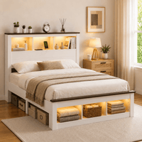 Lymes Smart Queen Bedroom Package – Bed, Mattress & FREE Bedside Table