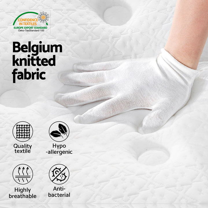 Bonita Double Mattress 21cm Euro Top Bonnell Spring – Medium Firm – product view 4