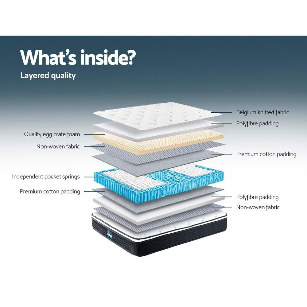Bonita Double Mattress 21cm Euro Top Bonnell Spring – Medium Firm – product view 7