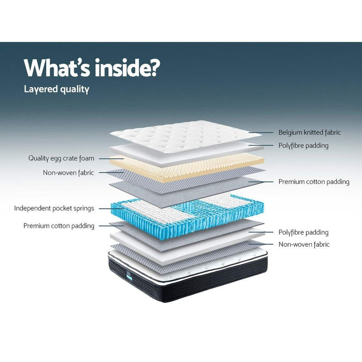 Bonita Queen Mattress 21cm Euro Top Bonnell Spring – Medium Firm – product view 7