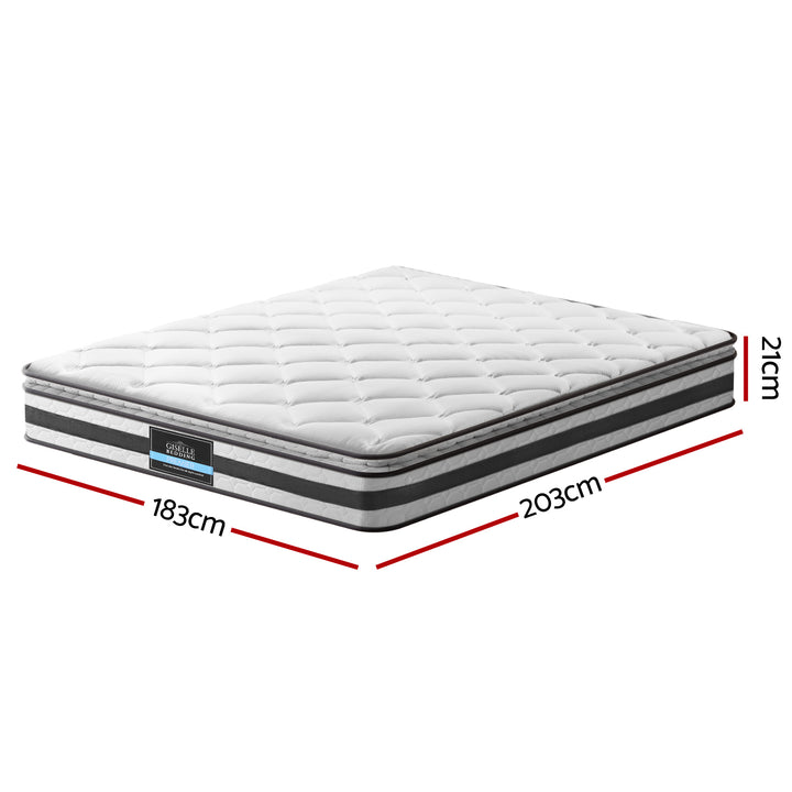 DreamZone King Mattress – 21cm Pillow Top Bonnell Spring Medium Firm - Greenora Living