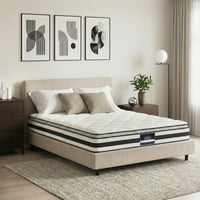 Queen Mattress Pillow Top Bonnell Spring Medium Firm 21cm | Greenora Living Australia