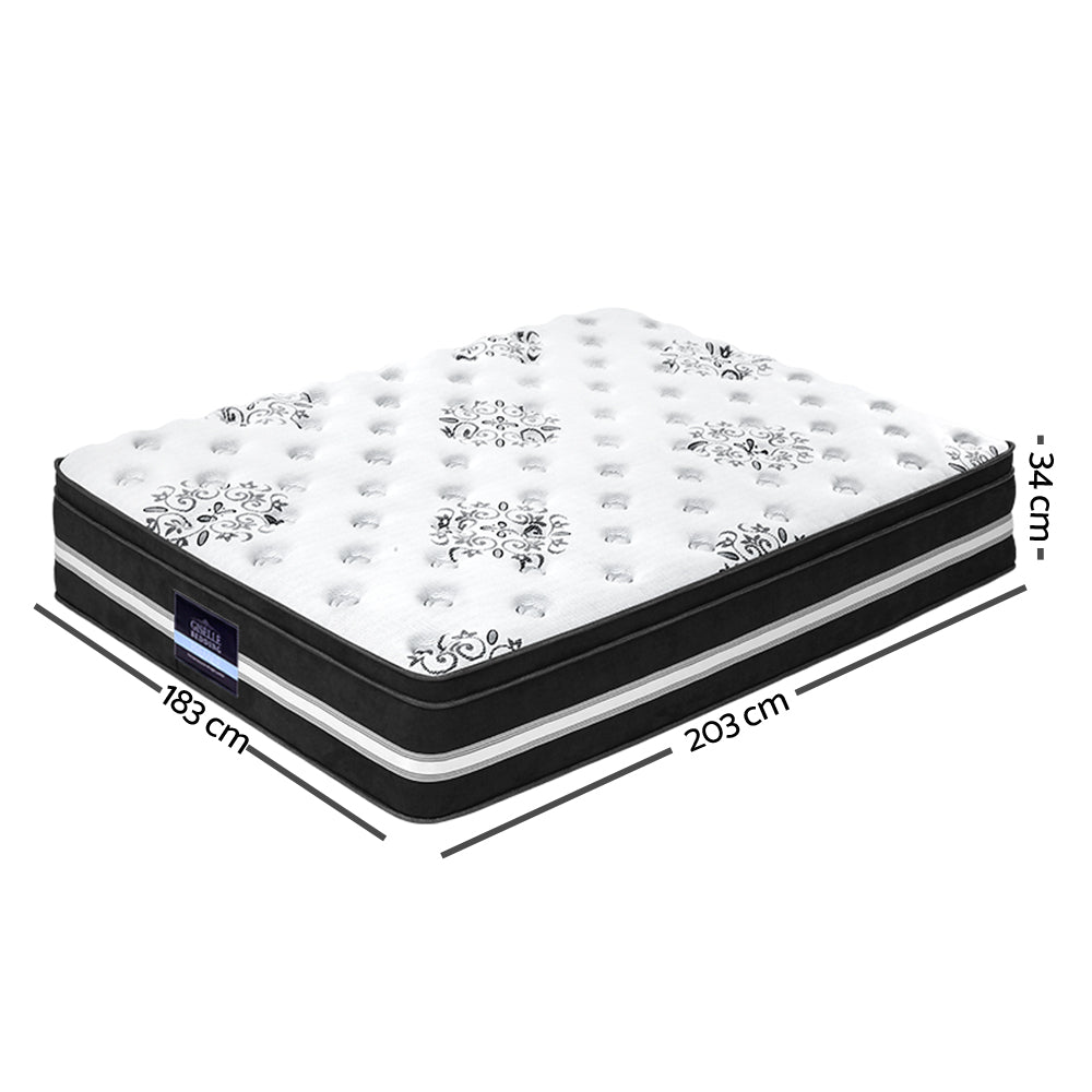 DreamZone King Mattress – 34cm Euro Top Cool Gel Memory Foam - Greenora Living