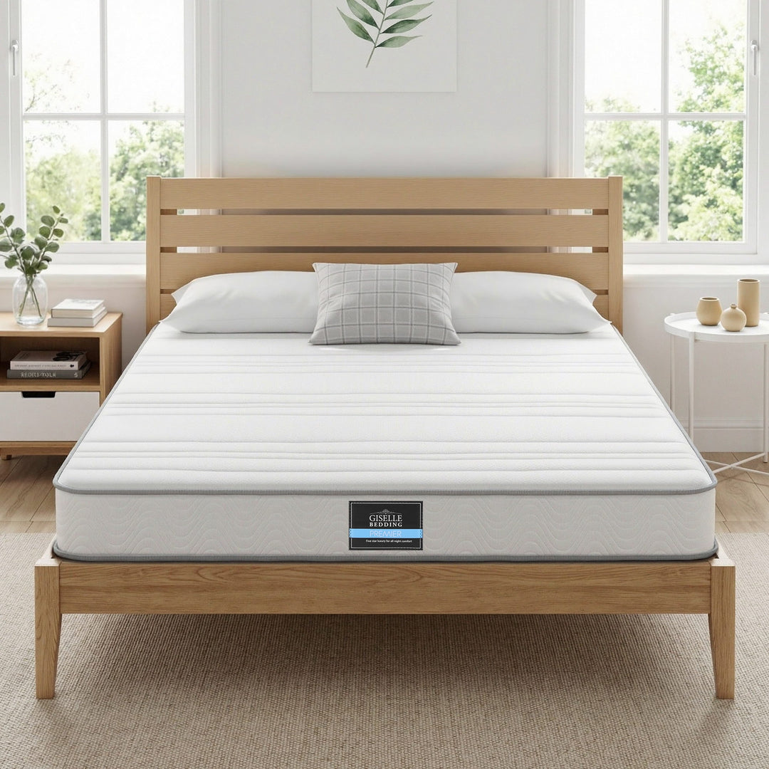 Queen Mattress 20cm Pocket Spring Egg-Crate Foam Medium Firm