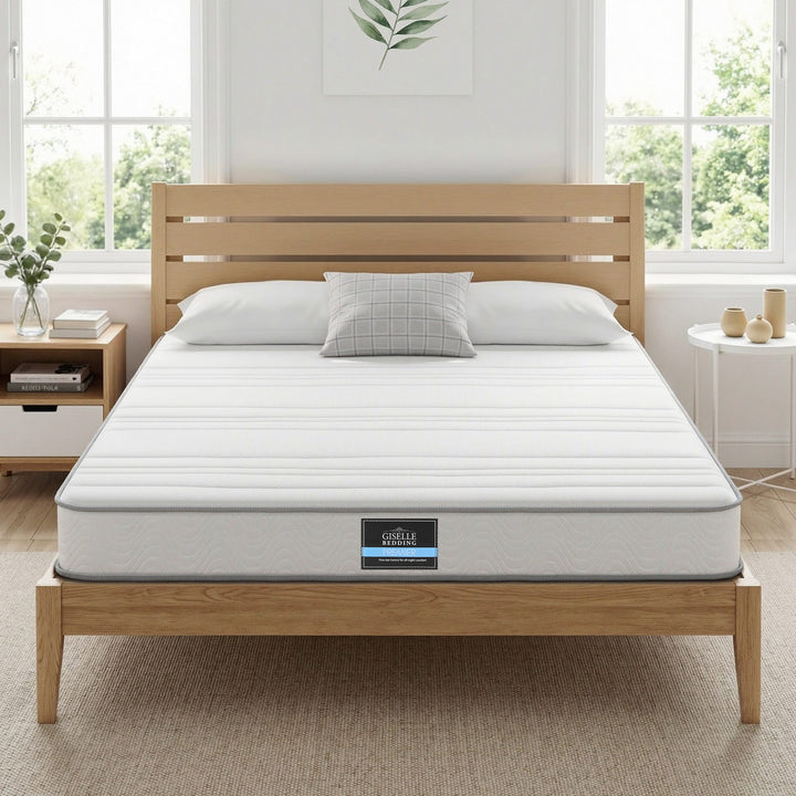 Queen Mattress 20cm Pocket Spring Egg-Crate Foam Medium Firm