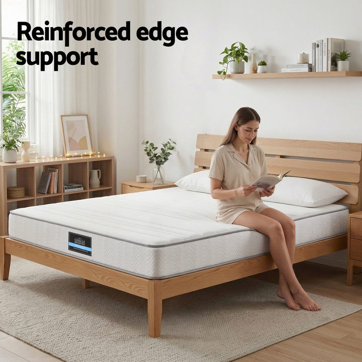 Queen Mattress 20cm Pocket Spring Egg-Crate Foam Medium Firm – product view 10