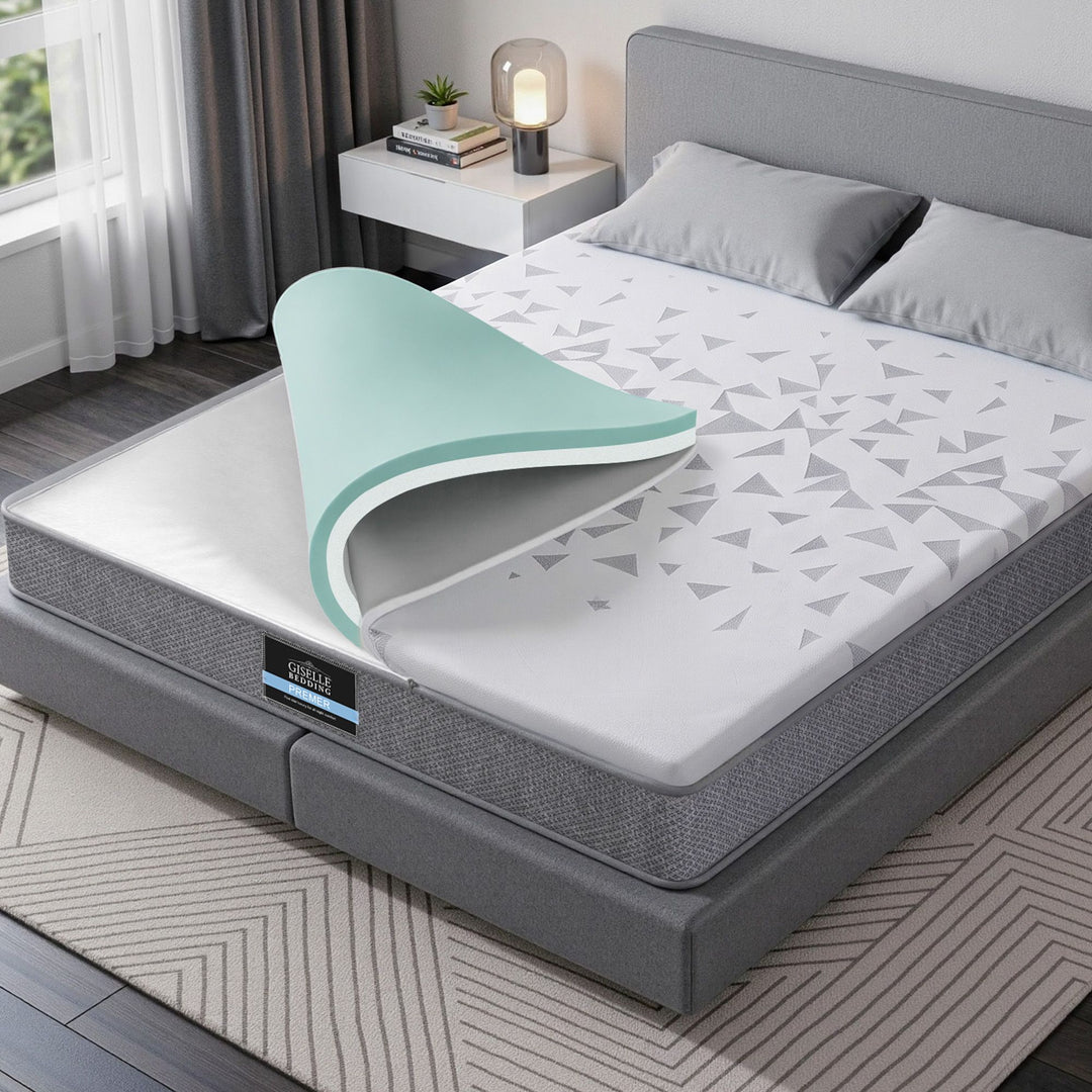 King Mattress 23cm Pocket Spring – Reversible Foam & Firm Support, White Grey