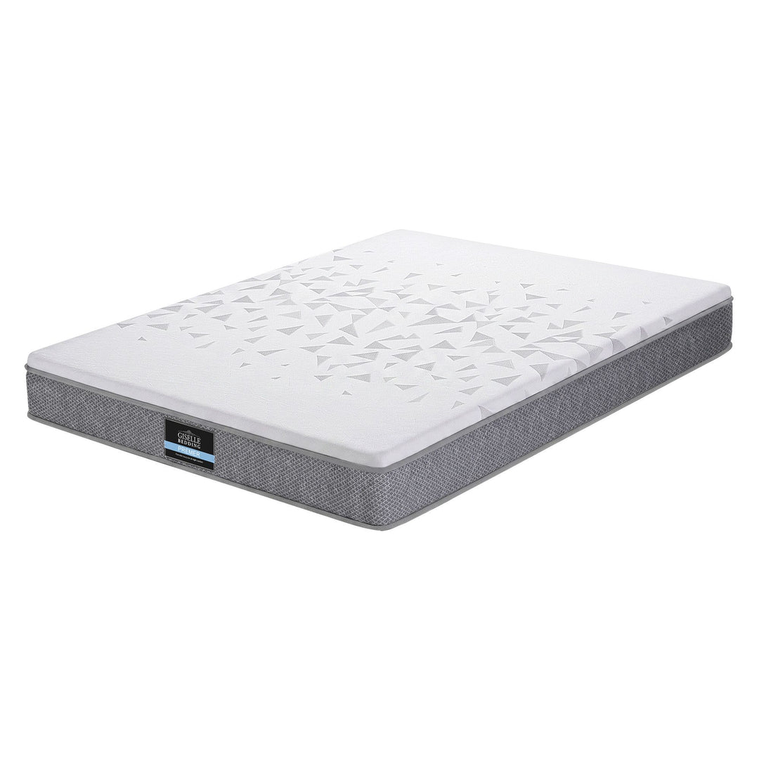 Queen Mattress 23cm Pocket Spring – Reversible Foam &amp; Firm Support, White Grey – product view 9