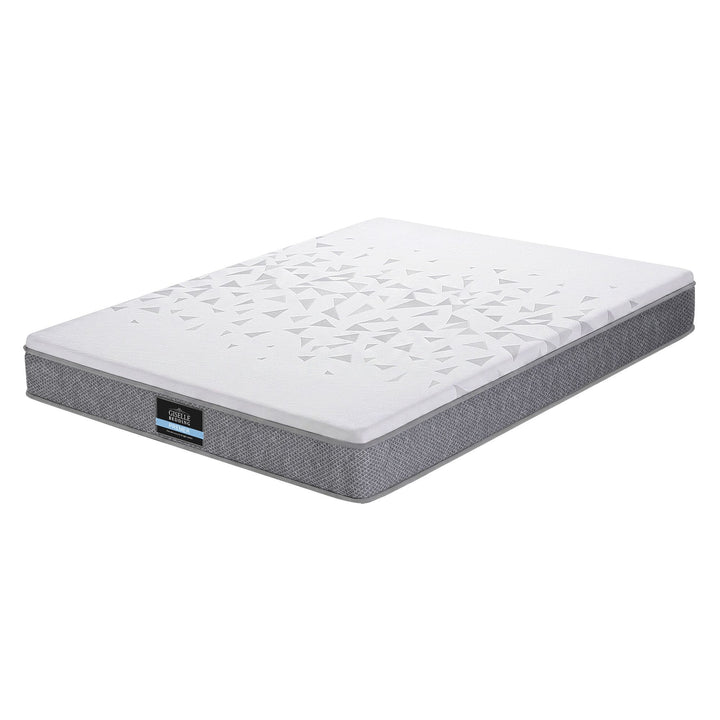 Queen Mattress 23cm Pocket Spring – Reversible Foam &amp; Firm Support, White Grey – product view 9