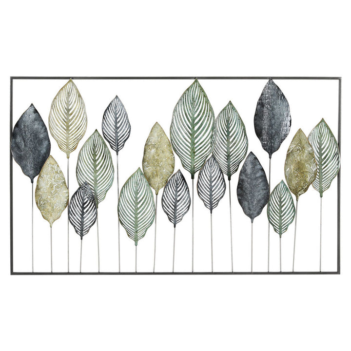 Tree of Life Metal Wall Art – Multicolour Leaf Detail 99.5x59.5cm - Greenora Living
