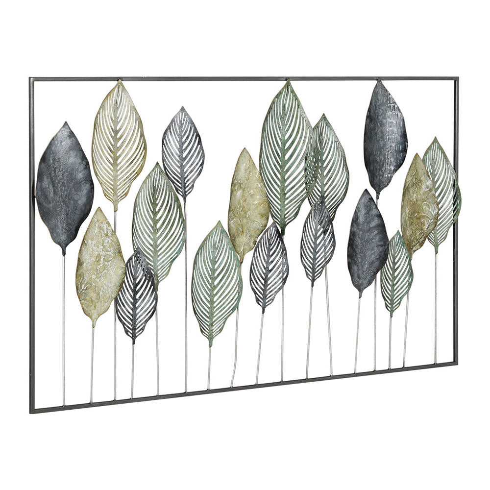 Tree of Life Metal Wall Art – Multicolour Leaf Detail 99.5x59.5cm - Greenora Living