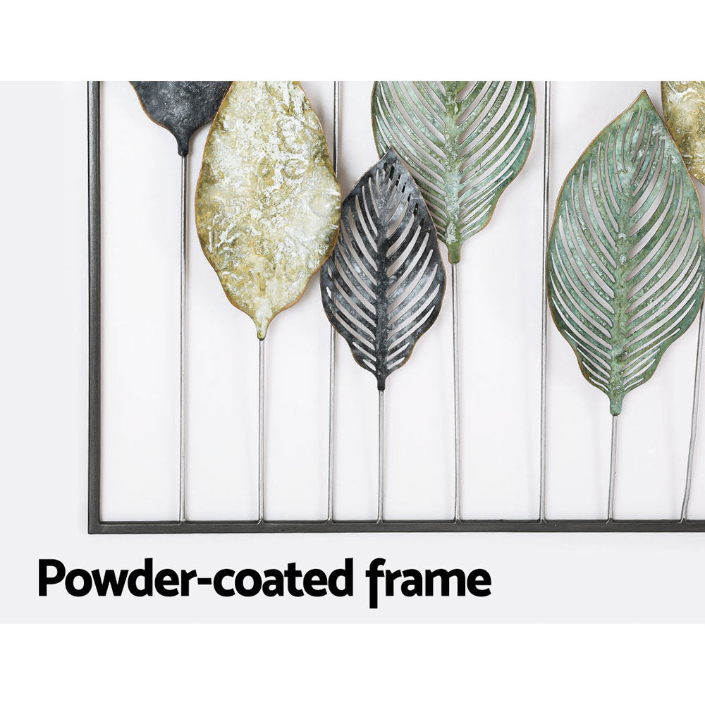Tree of Life Metal Wall Art – Multicolour Leaf Detail 99.5x59.5cm - Greenora Living