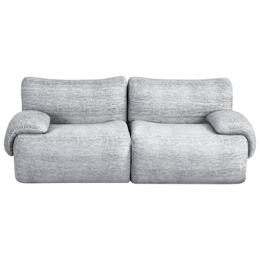 Dune 2 Seater Sofa – No Assembly, Light Grey – product view 3