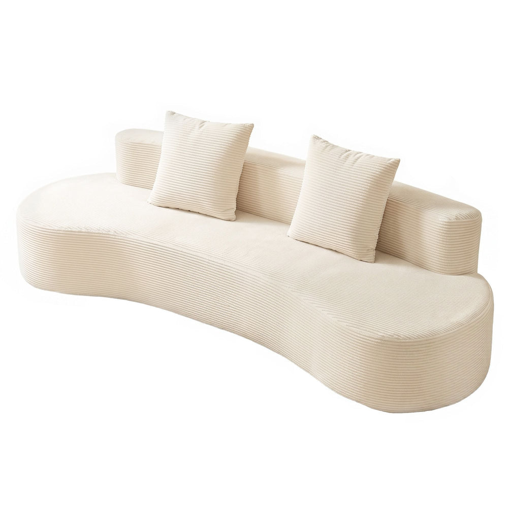 Cloud 228cm Modular Sofa Bed | 4-Seater, Boneless Corduroy, No Assembly Required | Greenora Living Australia