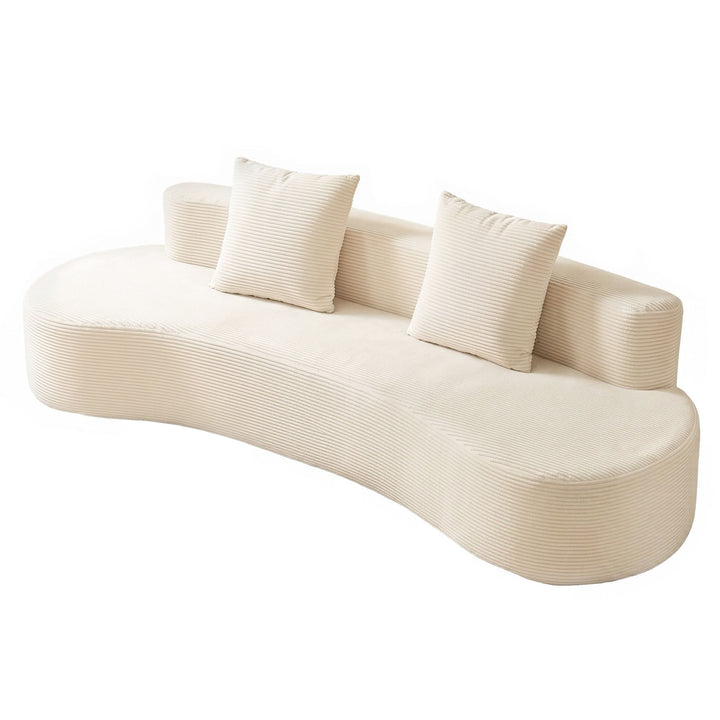 Cloud 228cm Modular Sofa Bed | 4-Seater, Boneless Corduroy, No Assembly Required | Greenora Living Australia