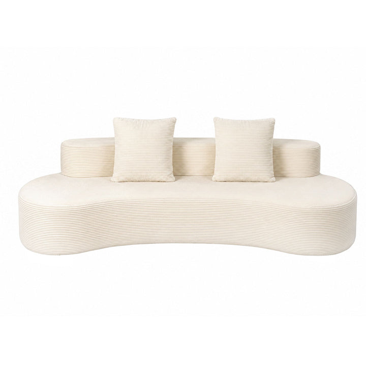 Cloud 228cm Modular Sofa Bed | 4-Seater, Boneless Corduroy, No Assembly Required | Greenora Living Australia