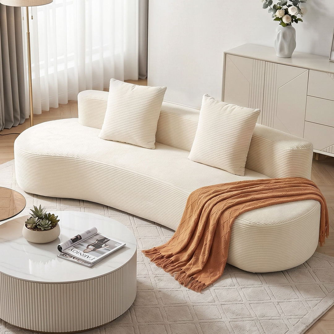 Cloud 228cm Modular Sofa Bed | 4-Seater, Boneless Corduroy, No Assembly Required | Greenora Living Australia