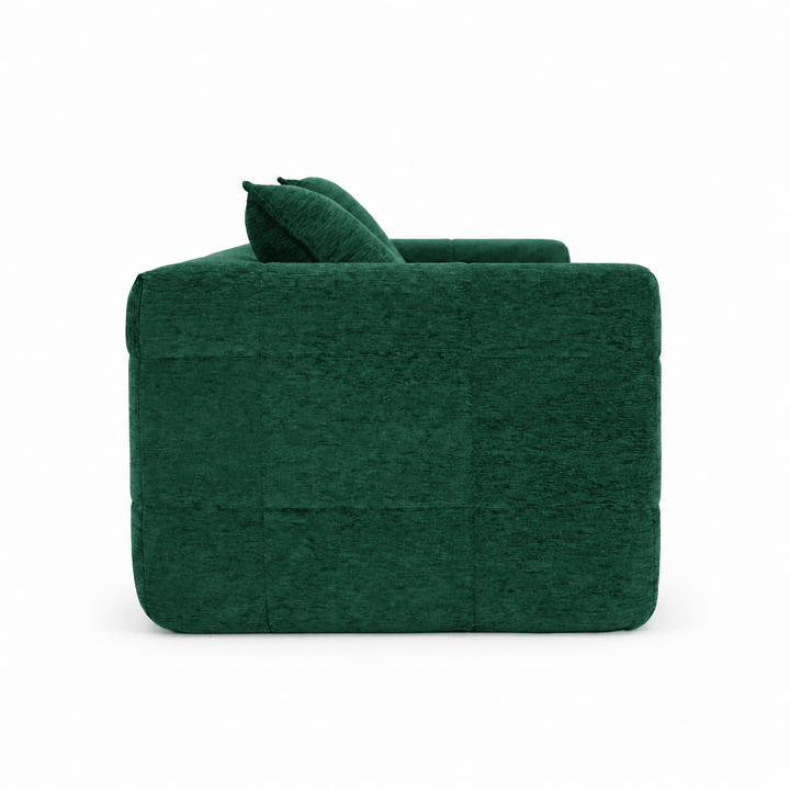 Monda 3-Seater Compressed Sofa | Woven Fabric, 30D Foam &amp; 3 Back Pillows | Beige, Grey, Green | Greenora Living Australia