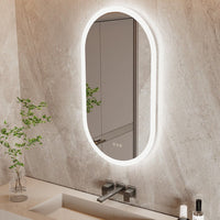 Oval LED Bathroom Mirror Anti-Fog Dimmable 3 Colour Modes 1000x500mm | Greenora Living Australia