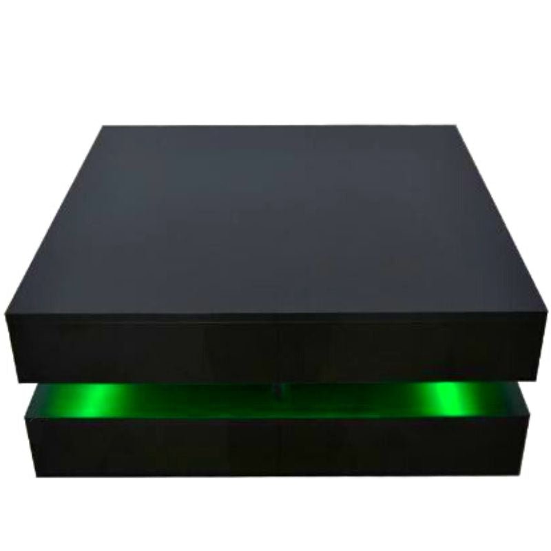 Luminor LED High Gloss Coffee Table – Black – product view 2