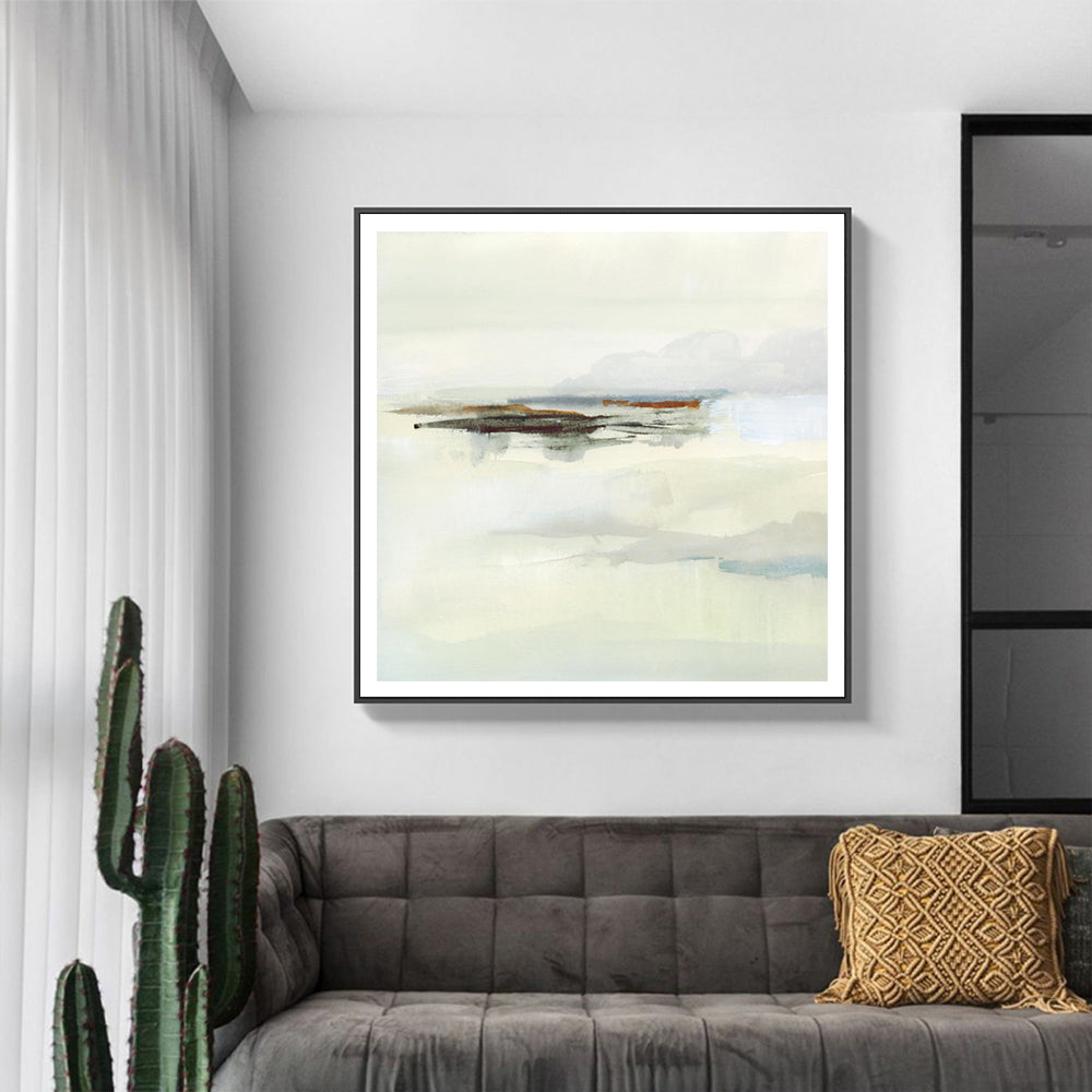Atmospheric Edge Canvas Wall Art – Black Float Frame 40x40cm - Greenora Living