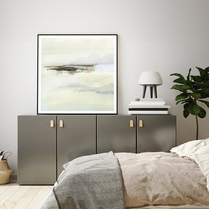 Atmospheric Edge Canvas Wall Art – Black Float Frame 40x40cm - Greenora Living